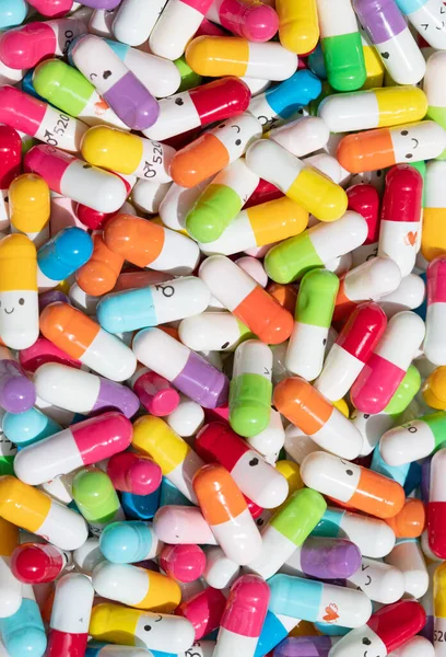 Kolekcja Kolorowych Kapsułek Lekami — Zdjęcie stockowe