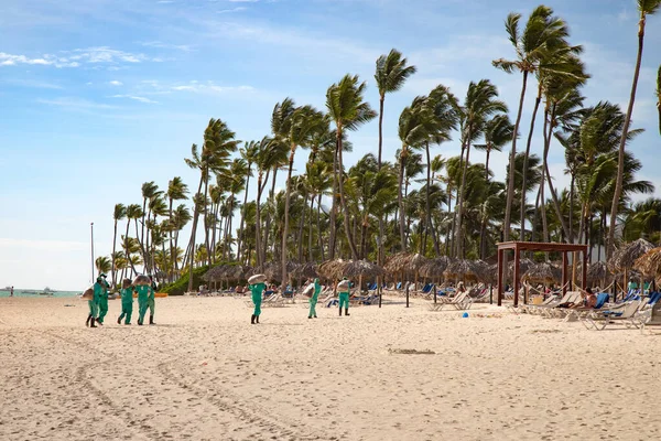 Punta Cana April Unbekannte Haben April 2022 Strand Von Bavaro — Stockfoto