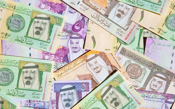 Collection Saudi Arabia Riyal Banknotes — Stock Photo, Image