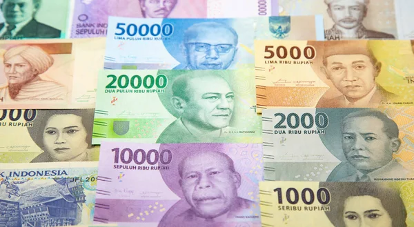 Endonezya Banknotları Koleksiyonu 1000 Ila 50000 Rupi — Stok fotoğraf