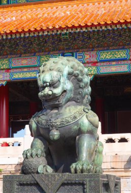 BEIJING, ÇİN - 14 Ekim 2017: Yasak Şehir (Saray Müzesi), Çin imparatorluk sarayı Ming hanedanlığından Qing hanedanlığının sonuna kadar (1420-1912)).