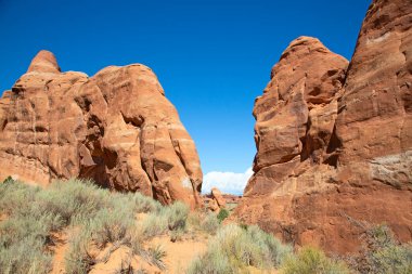 Arches Ulusal Parkı manzaraları, Utah, ABD
