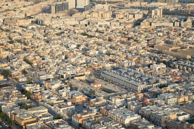 RIYADH - 27 Şubat 2023 'te Suudi Arabistan' ın Riyad kentindeki Riyad kentinin havadan görüntüsü. 