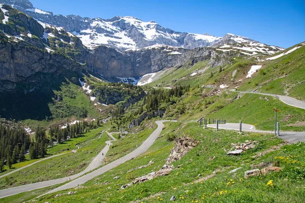 Klausenpass Bergweg Tussen Kantons Uri Glarus Zwitserse Alpen — Stockfoto