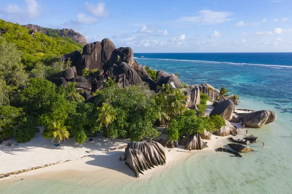 Famous Anse Source Argent Beach Digue Island Seychelles — Stock Photo, Image