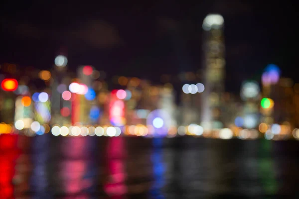 Night Lights Hong Kong City — Stock Photo, Image