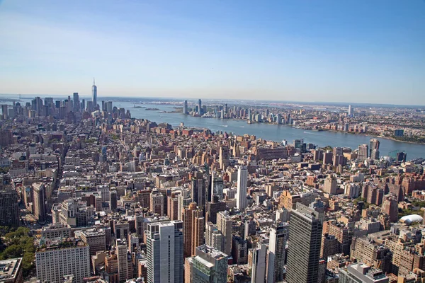 Вид Повітря Манхеттен Нью Йорк Сполучені Штати Америки — стокове фото