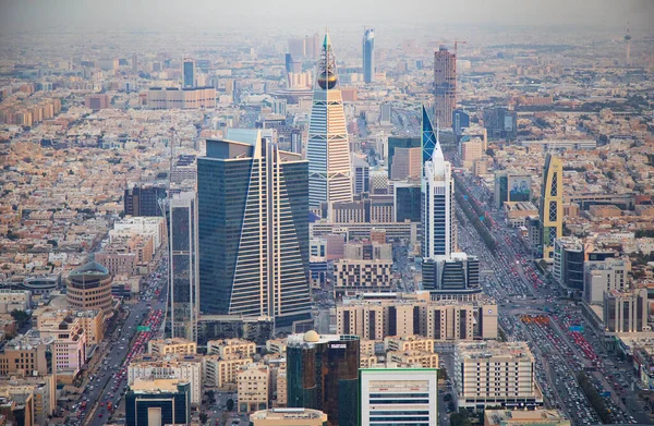 Riyadh February Pandangan Udara Terhadap Pusat Kota Riyadh Pada Tanggal — Stok Foto
