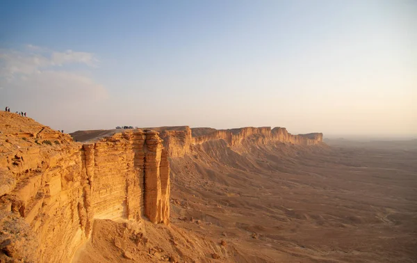 Kraniec Świata Popularne Miejsce Turystyczne Punkt Widokowy Pobliżu Rijad Arabia — Zdjęcie stockowe