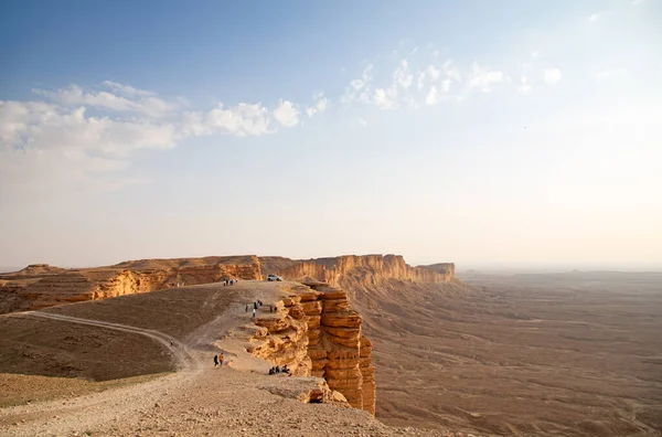 Världens Rand Populärt Turistmål Och Utsiktsplats Nära Riyadh Saudiarabien — Stockfoto