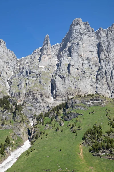 Klausenpass Mountain Road Connecting Cantons Uri Glarus Swiss Alps — 图库照片