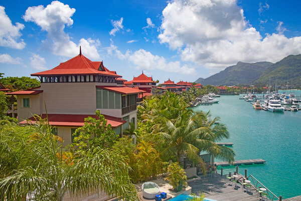 View form the mountains on Mahe island, Seychelles