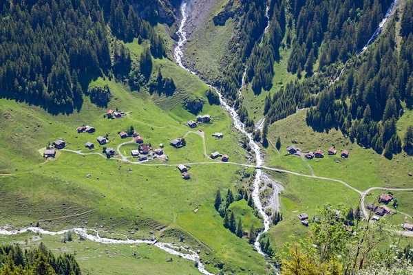 Klausenpass Mountain Road Connecting Cantons Uri Glarus Swiss Alps — Stock Photo, Image