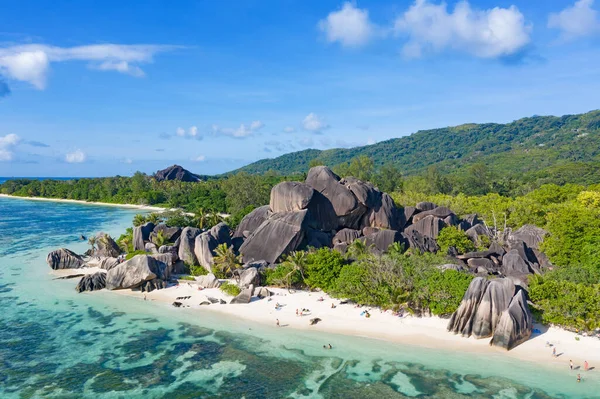 Famous Anse Source Argent Beach Digue Island Seychelles — Stock Photo, Image