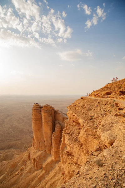 Kraniec Świata Popularne Miejsce Turystyczne Punkt Widokowy Pobliżu Rijad Arabia — Zdjęcie stockowe