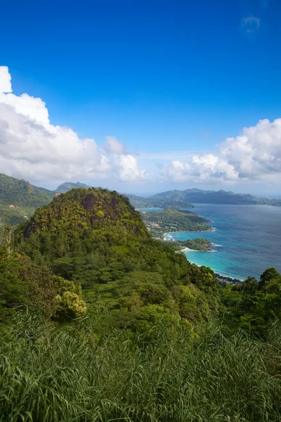 Vista Para Montanhas Ilha Mahe Seychelles — Fotografia de Stock