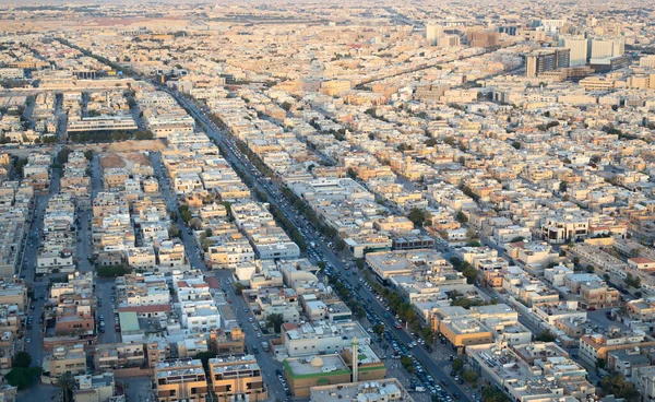 Riyadh Luty Widok Lotu Ptaka Centrum Rijadu Lutego 2023 Roku — Zdjęcie stockowe
