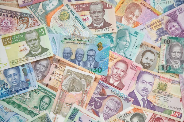 Ποικιλία Των Αφρικανικών Τραπεζογραμματίων — Φωτογραφία Αρχείου