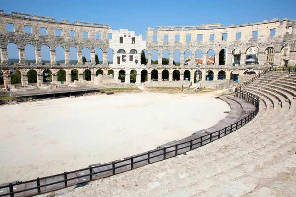 Forntida Romersk Amfiteater Den Kroatiska Staden Pula — Stockfoto