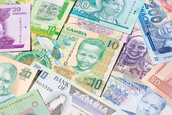 Varietà Delle Banconote Africane — Foto Stock