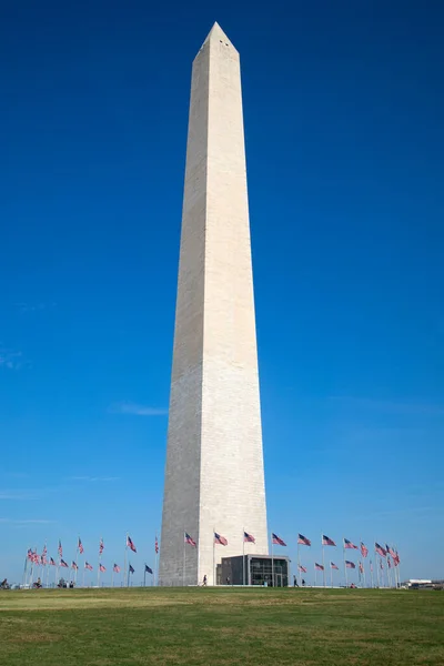 Пам Ятник Джорджу Вашингтону Центрі Національної Алеї Вашингтоні Сполучені Штати — стокове фото