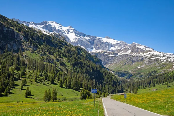 Klausenpass Bergstrasse Zwischen Den Kantonen Uri Und Glarus Den Schweizer — Stockfoto