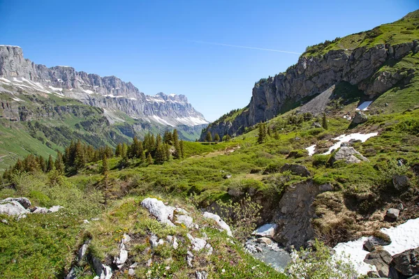 Klausenpass Bergstrasse Zwischen Den Kantonen Uri Und Glarus Den Schweizer — Stockfoto
