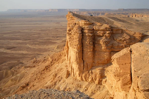 Världens Rand Populärt Turistmål Och Utsiktsplats Nära Riyadh Saudiarabien Stockbild