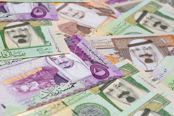 Raccolta Banconote Arabia Saudita Riyal Immagini Stock Royalty Free