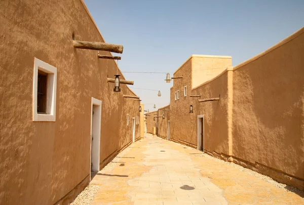 Улицы Старого Города Дирия Возле Рияда Королевство Саудовская Аравия Стоковое Фото