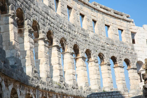 Ancient Roman Amphitheater Croatian City Pula Royalty Free Stock Photos