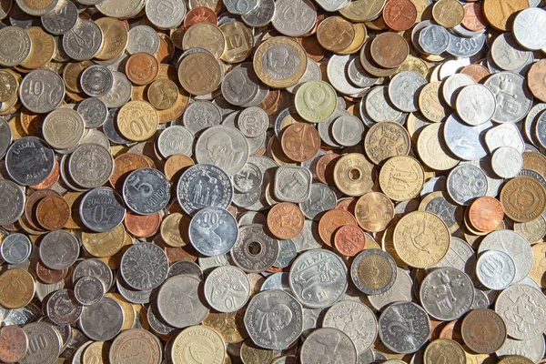 Kolekce Starých Oběžných Mincí Stock Snímky