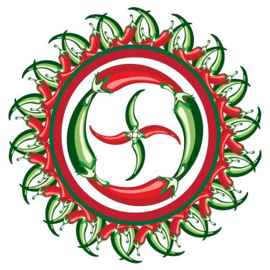 Güzel Kırmızı acı biber. Vektör. Eps.