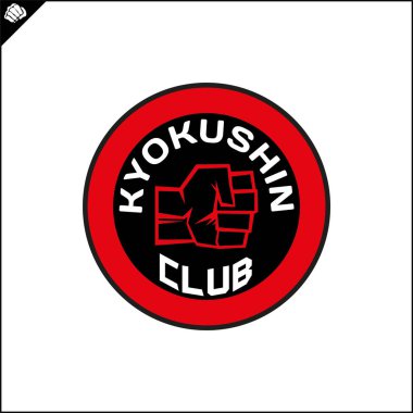 Kyokushin Karate yaratıcı tasarım amblemi. Dövüş sanatları Simbol, logo.