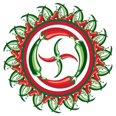 Güzel Kırmızı acı biber. Vektör. Eps.