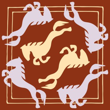 Etnik kalıplar. Göçebe gelenekleri, Kazak bozkırları, Asya Moğol Kafkasları