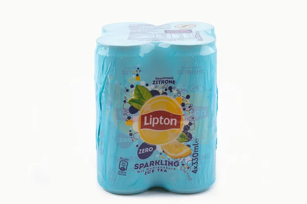 Wetzlar Germany 2022 Canned Lipton Ice Tea Lipton Ice Tea — Fotografia de Stock