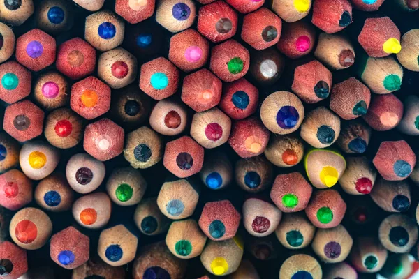 Arkaplan Olarak Renkli Kalemlerin Macro — Stok fotoğraf