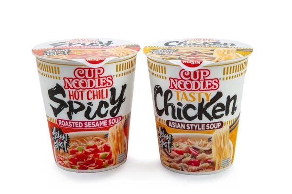 Wetzlar Germany 2022 Tasty Nissin Chicken Cup Noodles Asia Style — Stock fotografie