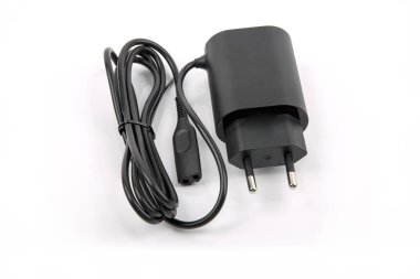 Parlak arkaplan üzerinde Siyah Güç Adaptörü