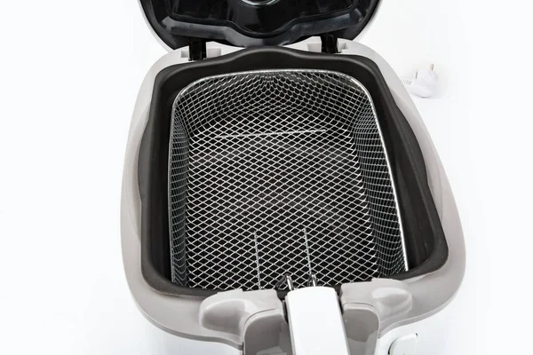Košík Air Fryer Izolované Bílém Pozadí — Stock fotografie