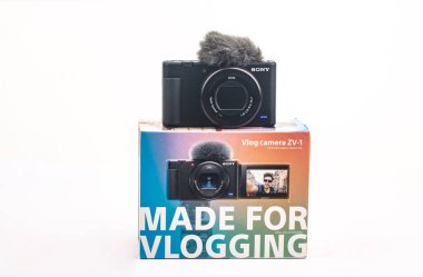 HUETTENBERG, HESSE, GERMANY 06-02-2023: SONY ZV VLOG CAMERA ZV 1. 