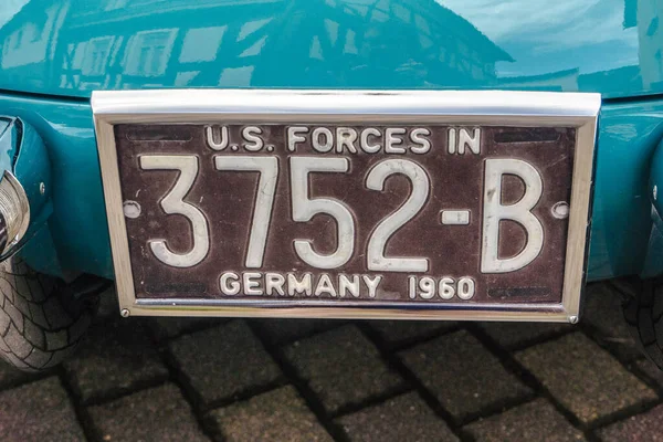 Wettenberg Hesse Germany 2023 Chevrolet Corvette Military American License Plate — Stock Photo, Image