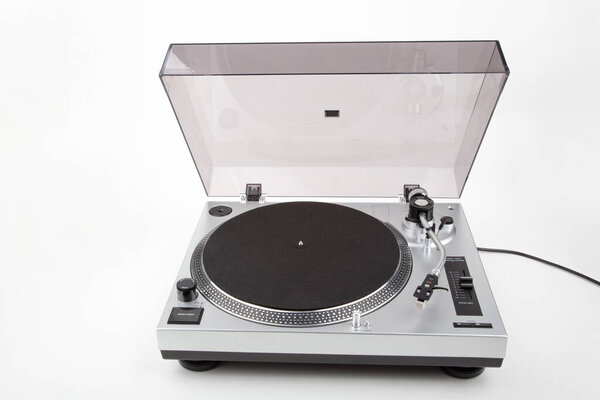 Huettenberg Hesse Alemania 2023 Dual Giradiscos Aislados Sobre Fondo Brillante — Foto de Stock