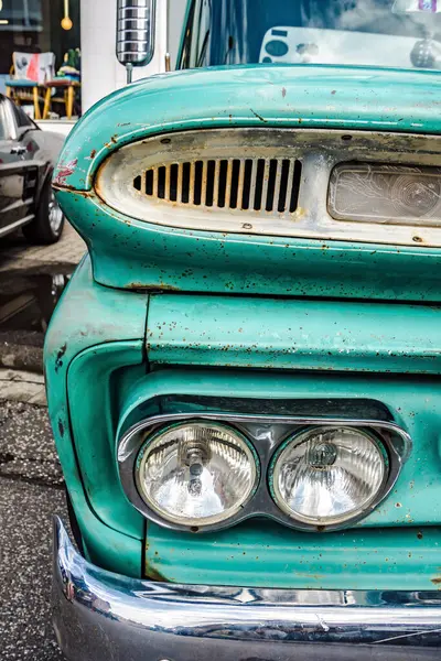 Wettenberg Hesse Germany 2023 Rusty Apache Truck Traditional Car Show — Stock Photo, Image