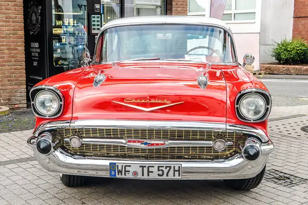 Wettenberg Hesse Germany 2023 Front Red Chevrolet Limousine Car Show — Stock Photo, Image