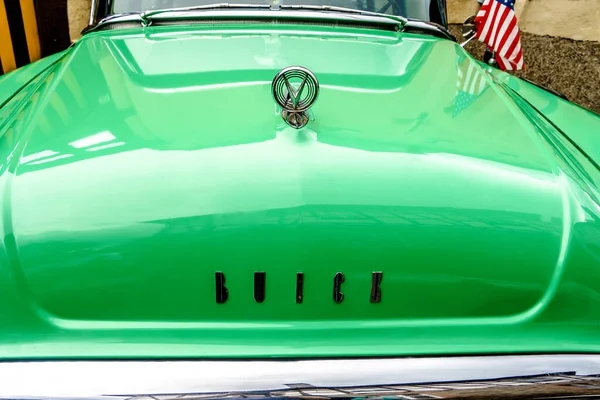 Wettenberg Hesse Germany 2023 Front Green Buick Car Show Golden Royalty Free Stock Photos