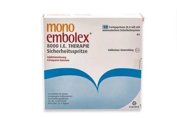 Huettenberg Německo Března 2024 Mono Embolex 8000 Terapeutická Stříkačka Mono Stock Obrázky