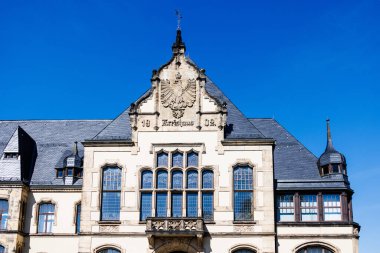 GERMANY, QUEDLINGBURG - 06 Eylül 2023: Quedlinburg 'daki tarihi karargah.