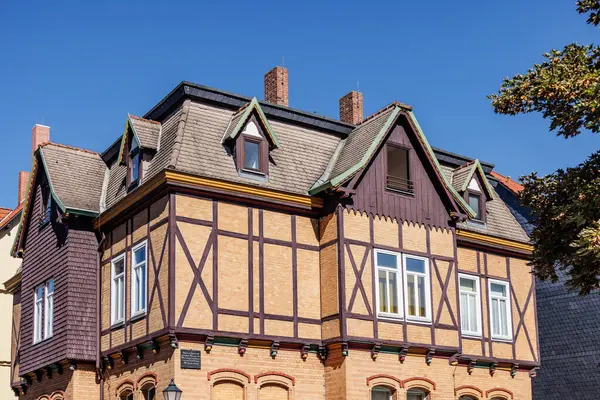 Wernigerode Almanya 'da tarihi ev mimarisi.